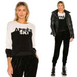 Skull Cashmere White Black Cashmere Apres Ski Sweater
